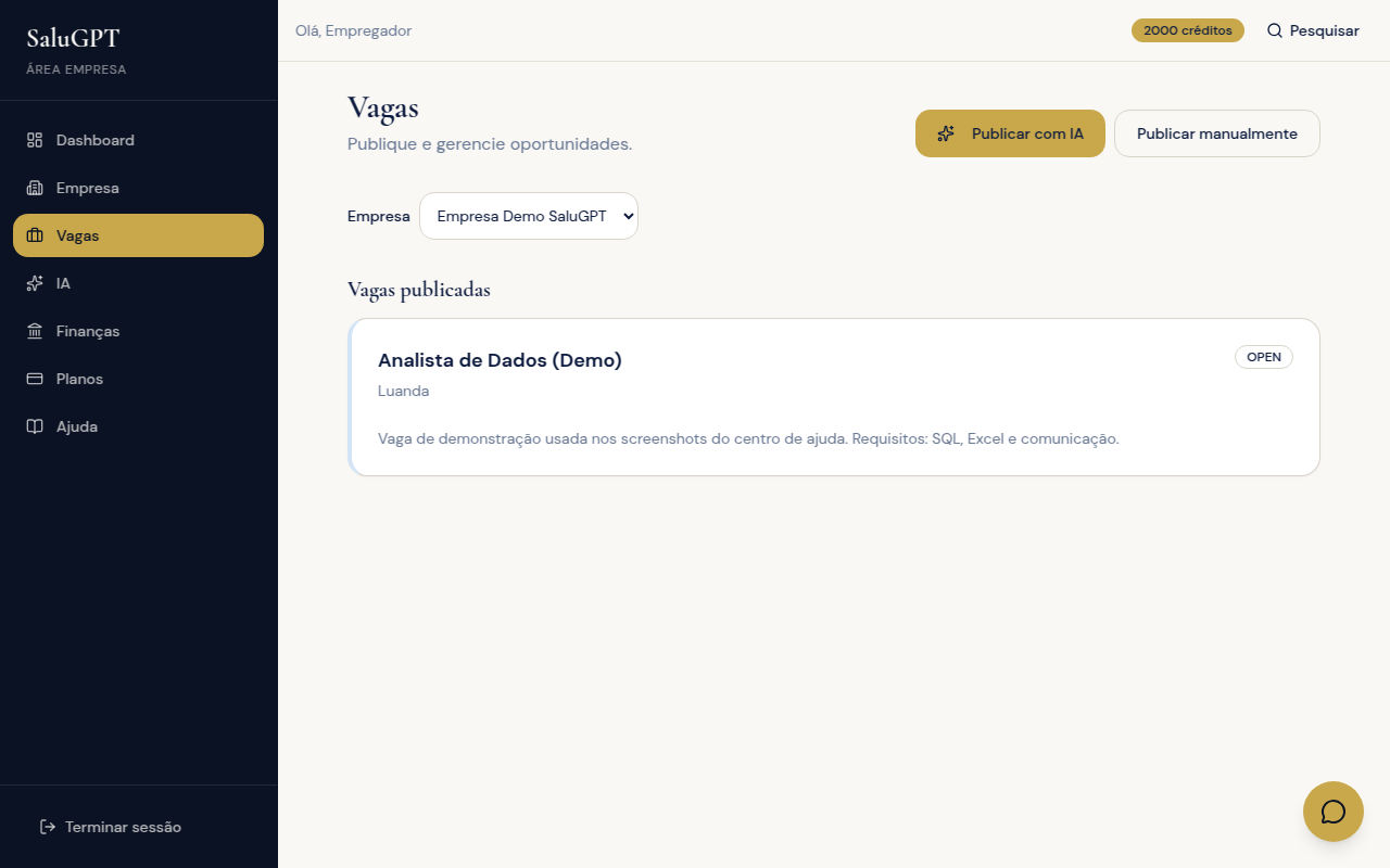 Vagas da empresa
