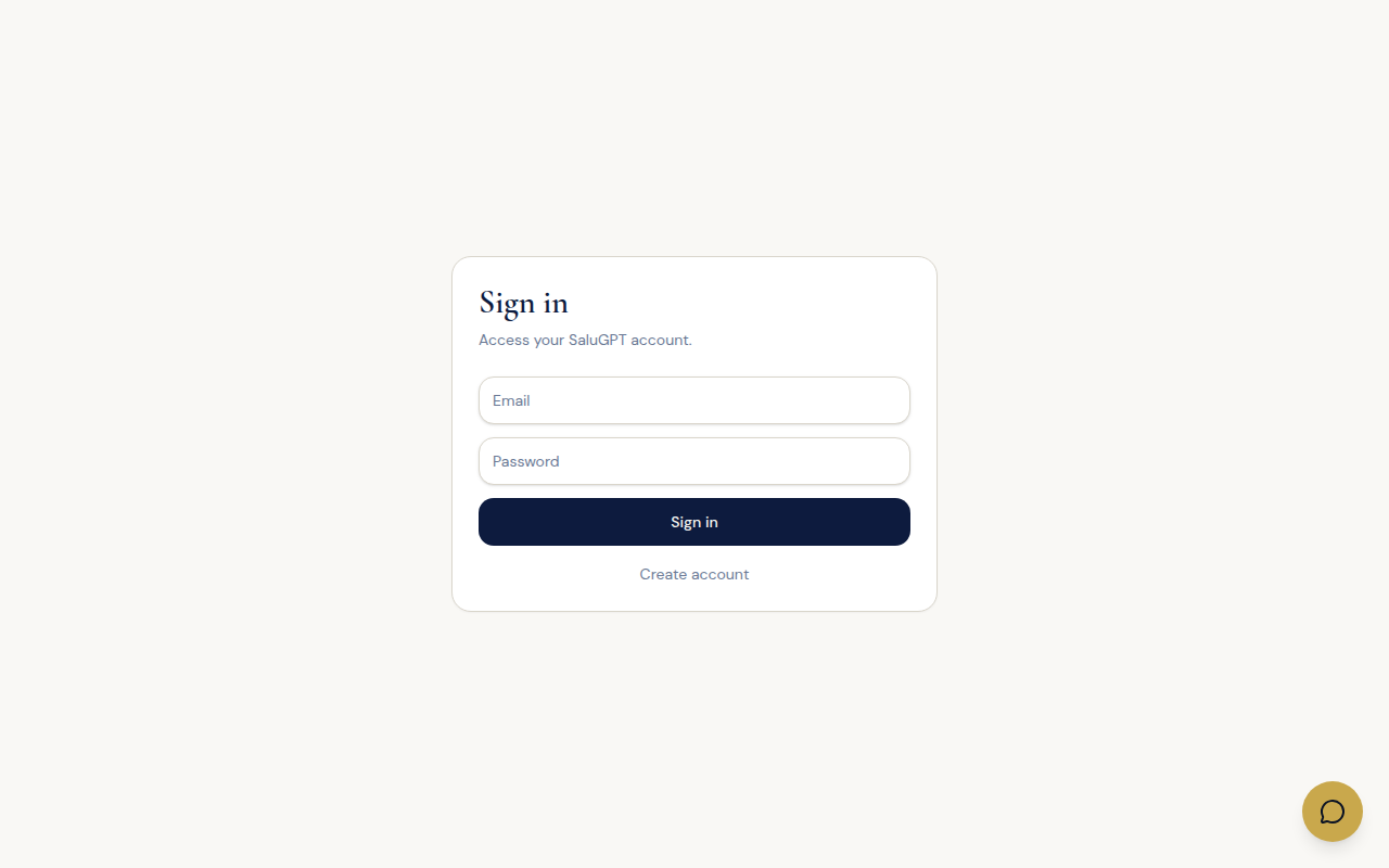 Sign-in screen