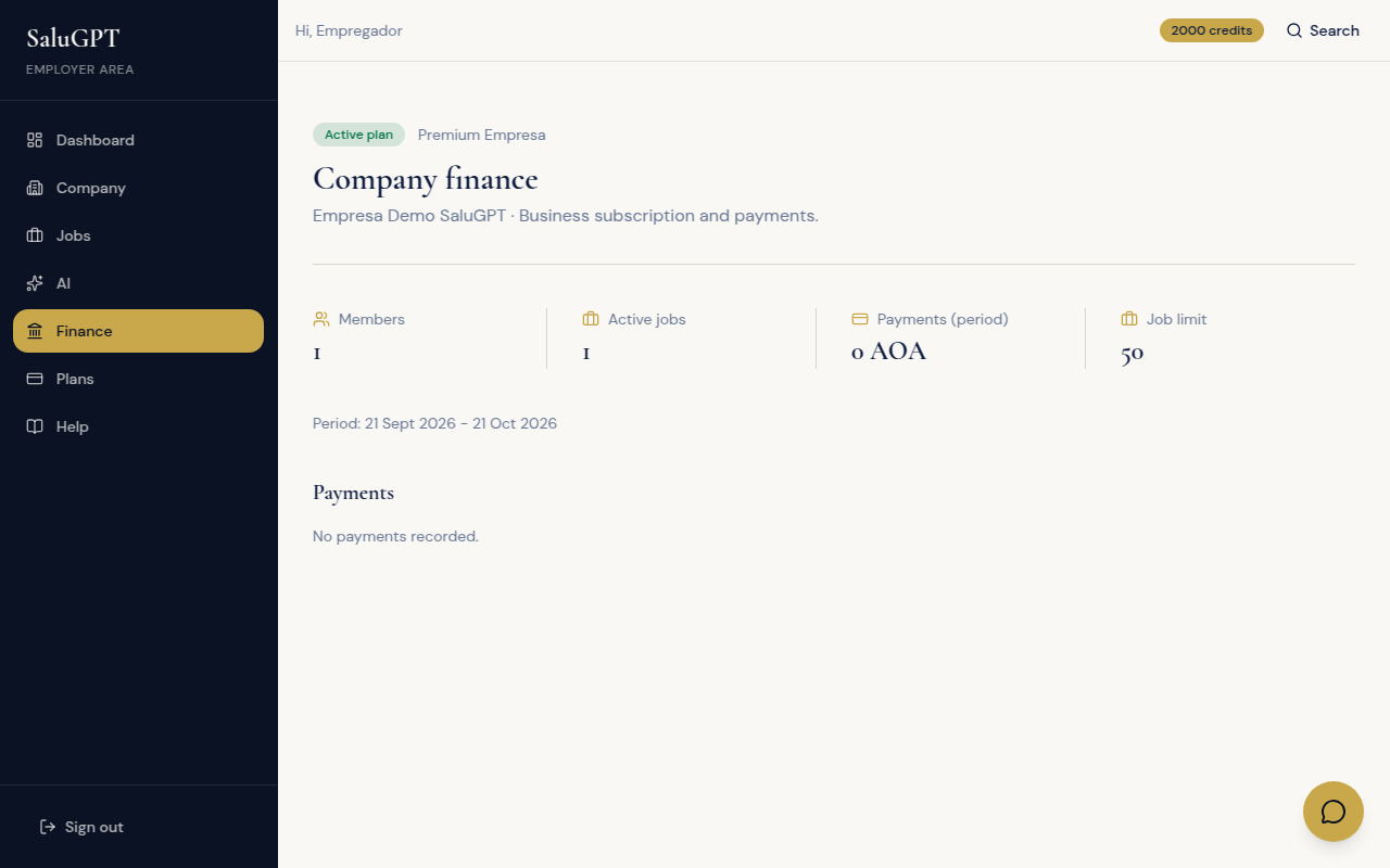 Company billing