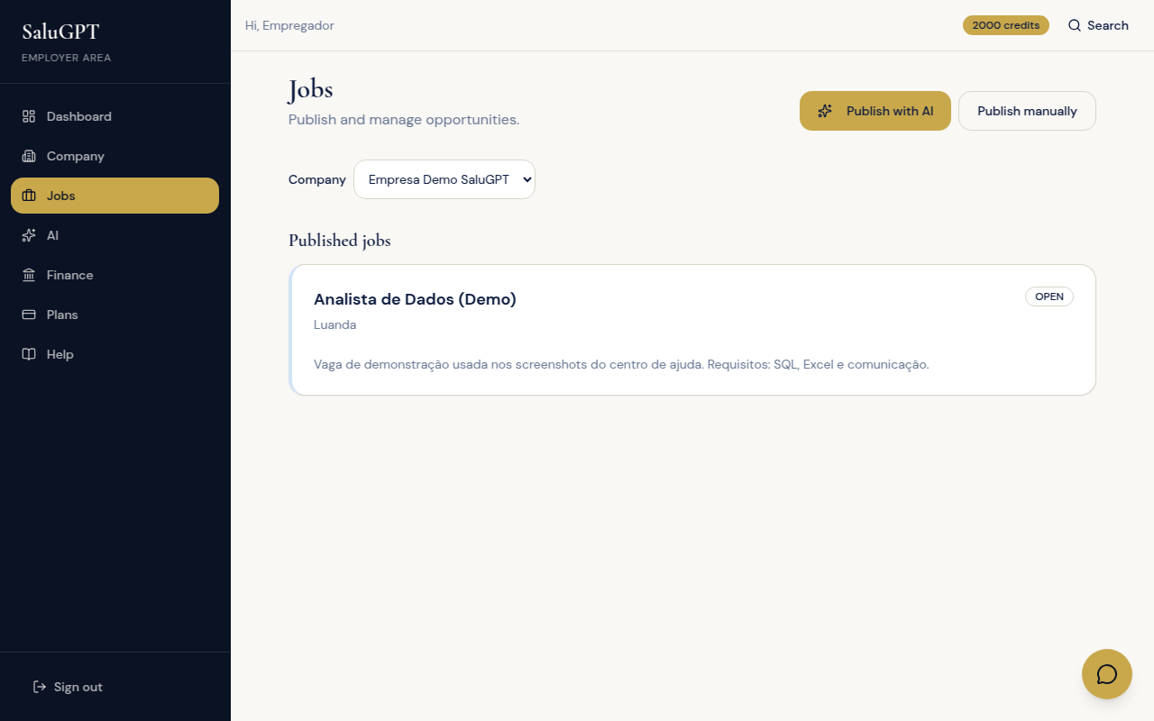 Company job list