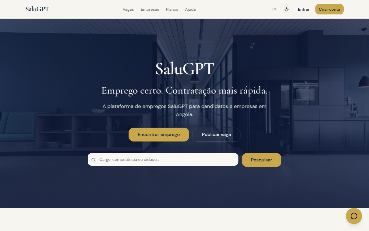 Página inicial SaluGPT